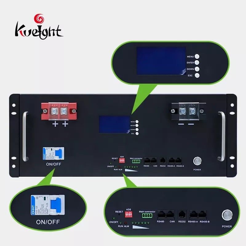 LiFePO4 51.2V 100Ah โมดูลแบตเตอรี่ลิเธียมไอออนระบบพลังงานแสงอาทิตย์ชุดแบตเตอรี่ BM51100-100A