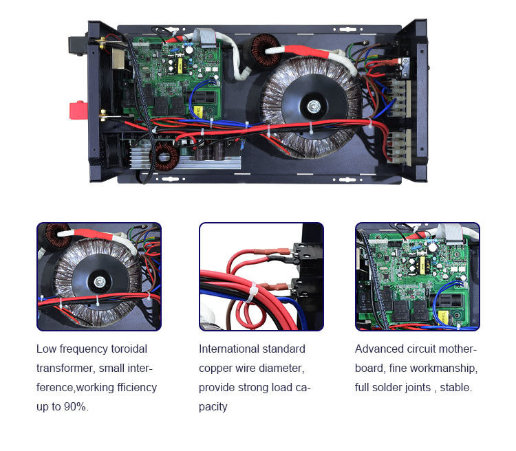 Pure Sine Wave 7.5kw Off Grid Mppt Solar Inverter Hybrid สำหรับแผงโซลาร์เซลล์สภาพ Ac