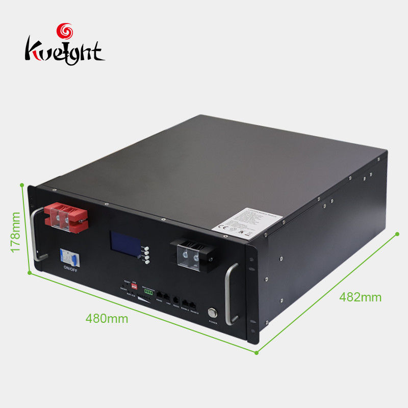 โมดูลแบตเตอรี่ลิเธียม 4U 5U 48v 100ah Lifepo4 แบตเตอรี่พลังงานแสงอาทิตย์สำหรับห้องข้อมูลเครือข่าย