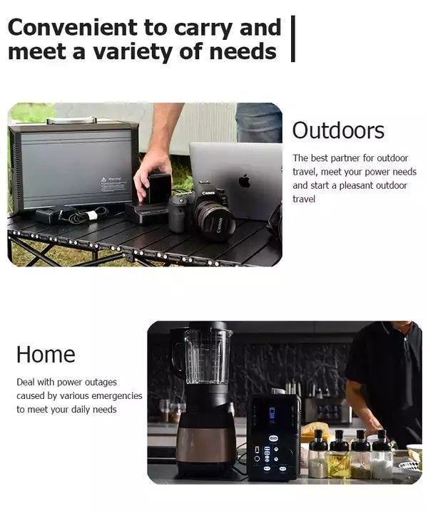 1000w Portable Power Station เครื่องกำเนิดไฟฟ้าพลังงานแสงอาทิตย์แบตเตอรี่ลิเธียมสำรองสำหรับการจัดหาอุปกรณ์แคมป์ปิ้ง