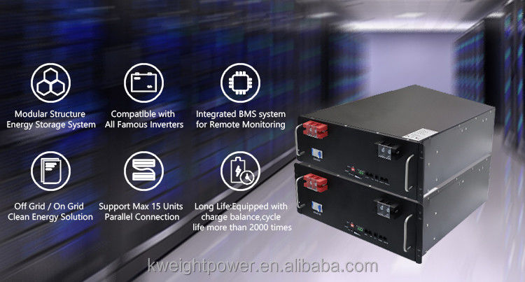 BMS Original 51.2v 50ah Lifepo4 แบตเตอรี่ลิเธียมเหล็กสำหรับระบบจัดเก็บพลังงานภายในบ้าน