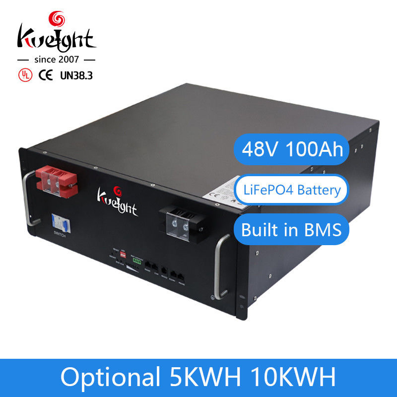 แบตเตอรี่ลิเธียมไอออนฟอสเฟต 48V 100Ah ระบบจัดเก็บพลังงานแสงอาทิตย์ 5Kwh 10Kwh แบตเตอรี่เก็บพลังงานแสงอาทิตย์